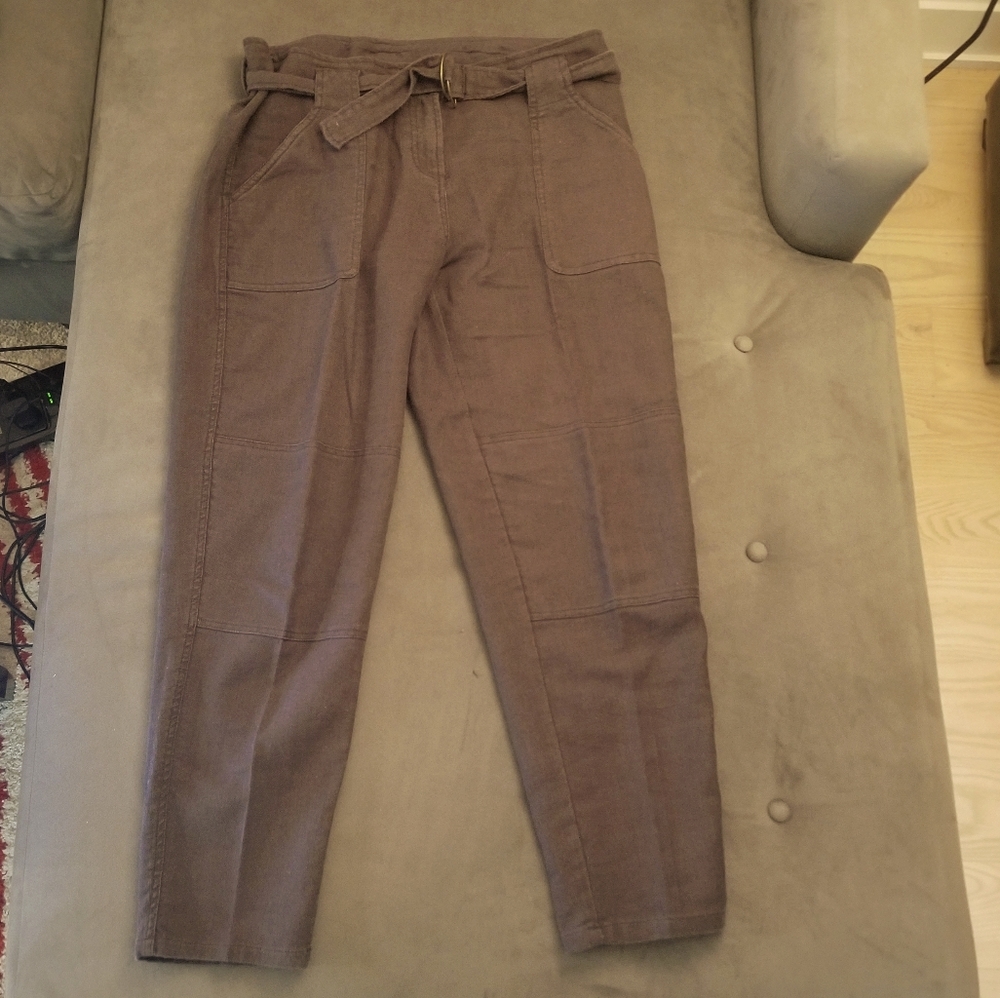 Linen cotton utility trousers